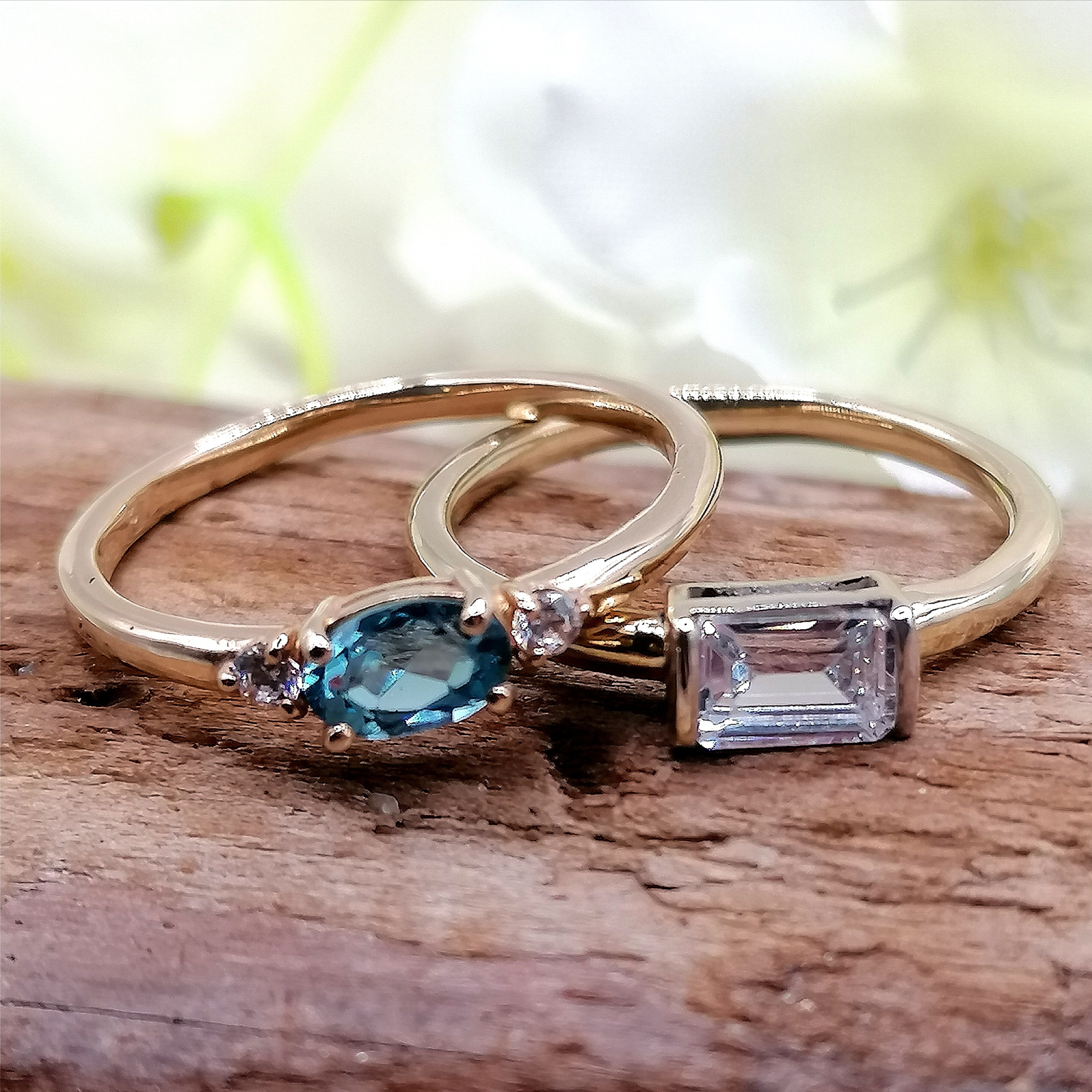 Nine Carat gold Stacking rings