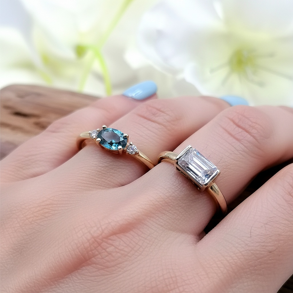 Nine Carat gold Stacking rings