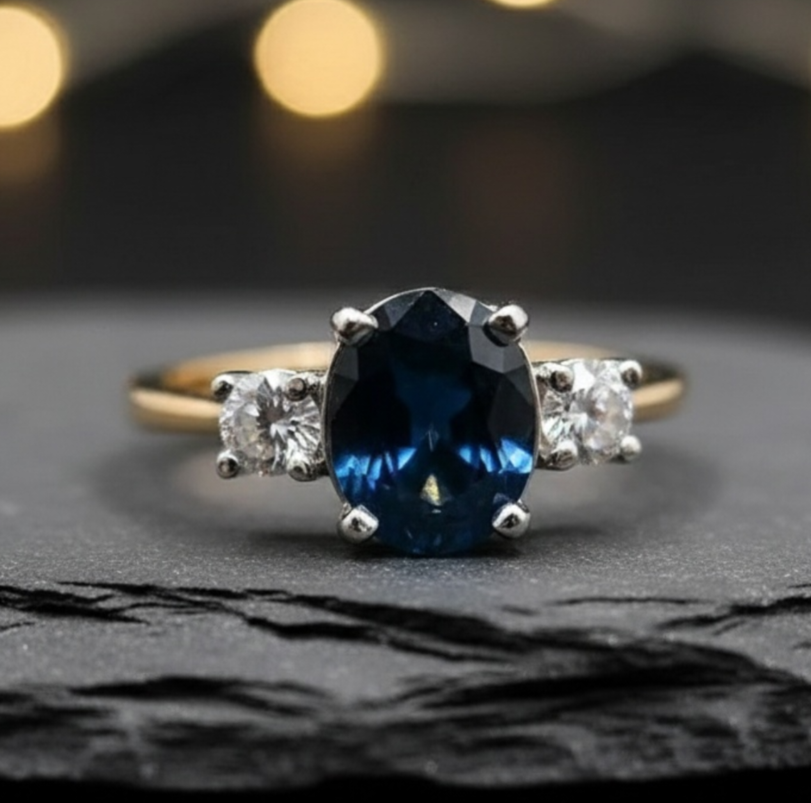 18 carat gold Sapphire and Diamond ring