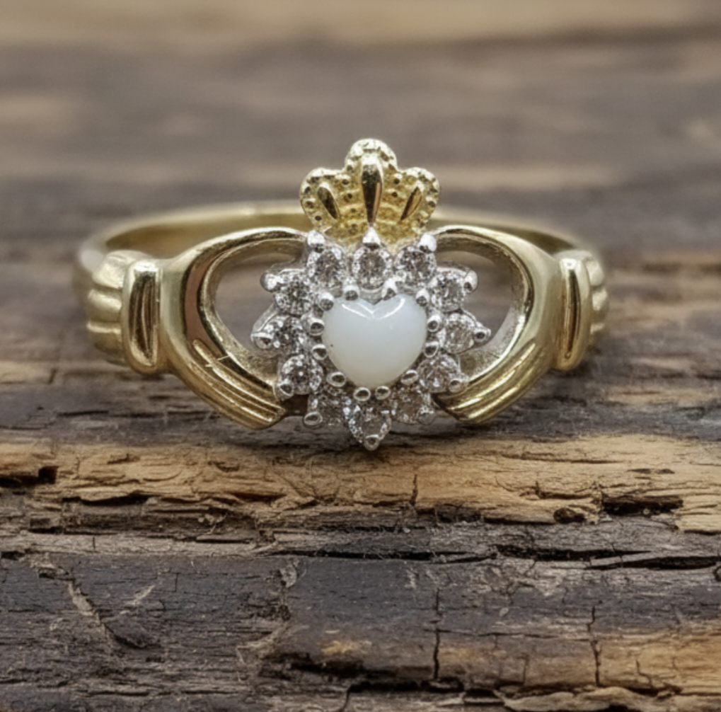 Opal and LG Diamond Claddagh