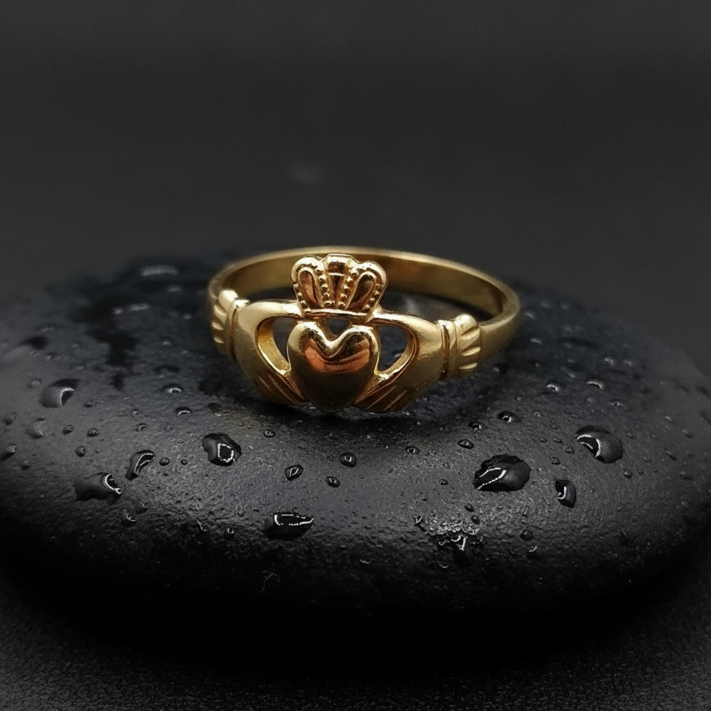 Traditional Ladies Gold Claddagh ring