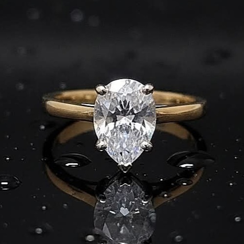 Pear shaped ring