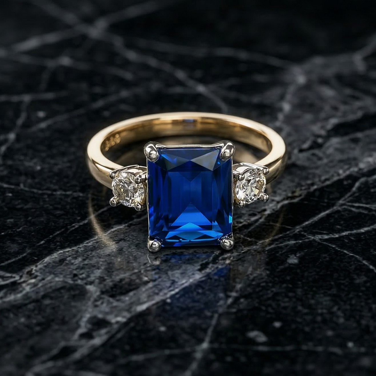 Cubic Sapphires ring