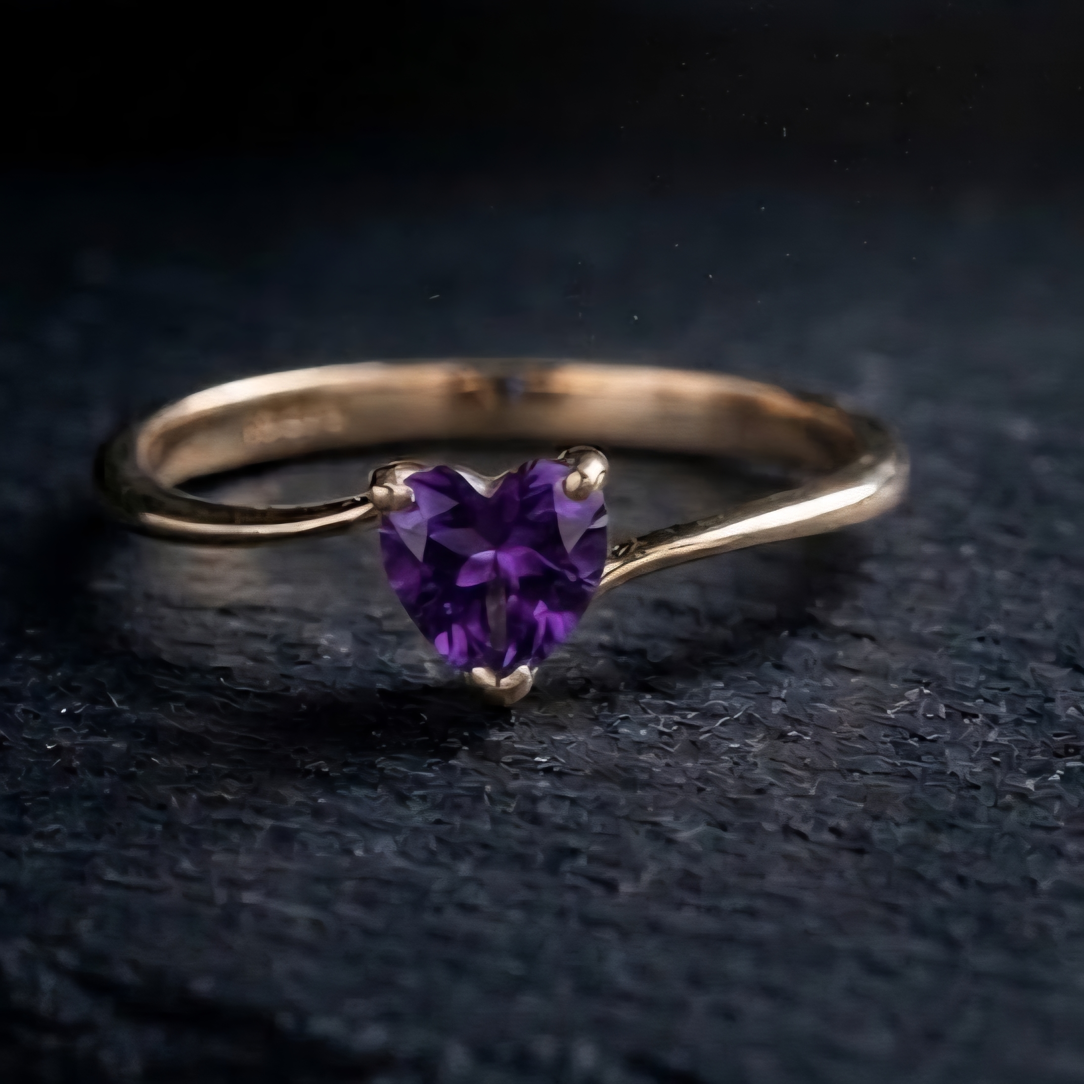 Heart Shaped Birthstone ring