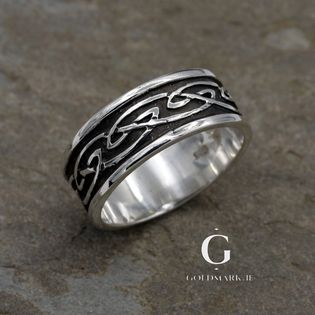 Heavy Sterling Silver Mans Celtic ring