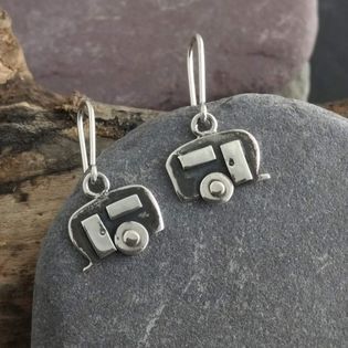 Silver 'caravan' earrings