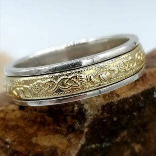 Gold and Silver Claddagh and Celtic band €375